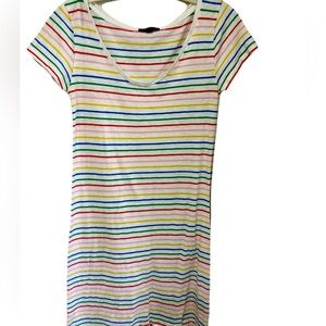 J. Crew Red and Yellow Raglan Sheath Dress